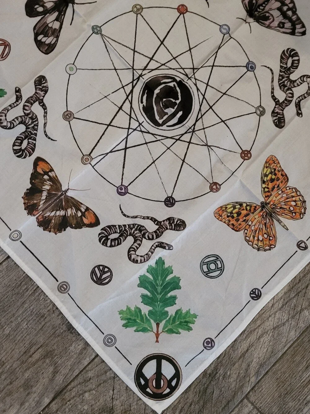 Indigofera x Coyote Thunder Forestcity Bandana Neckerchief Artist Obi Kaufman
